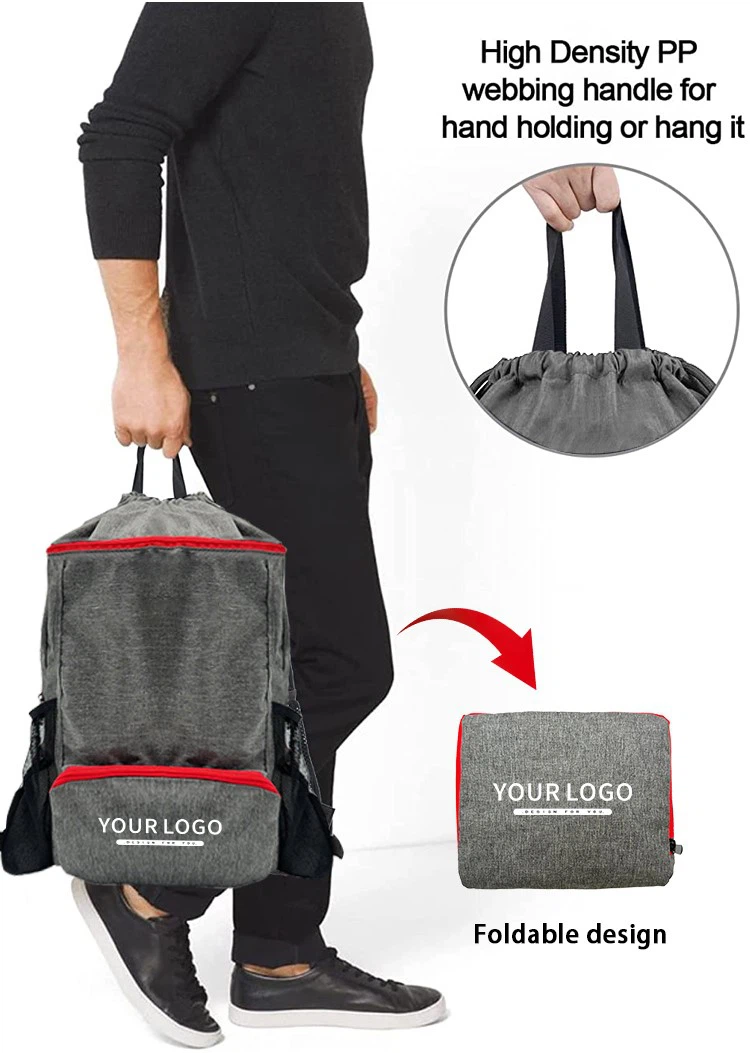 drawstring bag with pockets