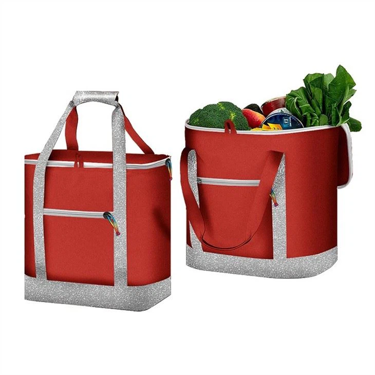 red cooler bag